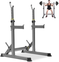 Adjustable Squat Rack,Multi-Function Barbell Rack for Weight Lifting and Home Gym Fitness Workout Po