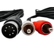 7-Core DIN Male to 2 RCA Lotus Male Old-fashioned Audio Equipment Adapter cable 7 Pin Din cable
