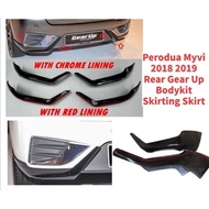 Perodua Myvi 2018 2019 Rear Gear Up Bodykit Skirting / Perodua Myvi 2018 - 2019 Rear back Boot Chrom