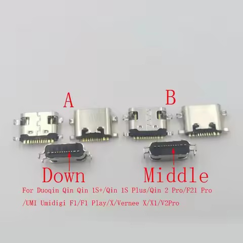 2-20Pcs Charging Charger USB Type C Dock Connector Plug For Duoqin Duo Qin F21 2 Pro 1S+ 1S Plus Umi
