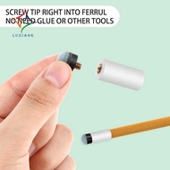 [luxiang.] Pool Cue Tip Replacements with White Pool Cue Ferrule, Screw-on Pool Cue Tip, Pool Cue Ti
