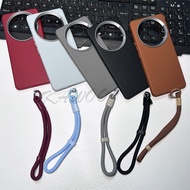 Oneplus 13 13R 12R Nord CE3 CE2 CE4 Leather Skin Soft Case Cover With Adjustable Hand Wrist Strap