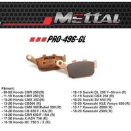 METTAL REAR BRAKE PAD SINTERED CBR250 CB/CMX 500 REBEL500 CB650F/RA CBR650 F/FRA X-ADV750 NC750 S/X 