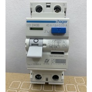 Hager CD240B 40A 2P 2 Pole 30mA AC Inter Differential Residual Curent Circuit Breaker Device RCCB