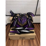 BODY COVER SET Y15ZR V1/V2 PURPLE BLACK PURBA
