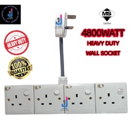Wall Socket 4800WATT Extension 3pin UK Plug 2/3/4 Way Adaptor Socket Plug HEAVY DUTY MIX LOAD 13A