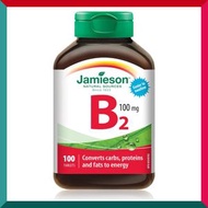 Jamieson - 維他命B2 核黃素 100毫克100粒 能量新陳代謝抗疲勞 平行進口 (效期: 05/2027*)