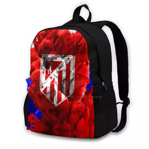 De Madrid Pattern Design Bagpack School Bags Madrid Logo Madridplayers Madrid 2021 Madrid Lovers Mad