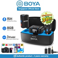 [30%OFF] BOYA MIC All-in-One Professional Wireless Lavalier Microphone with voice recording storage 