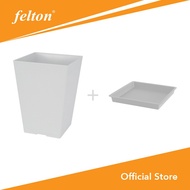 [OFFICIAL STORE] Felton Square Flower Pot 2454 / Saucer 2506