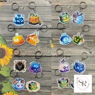 Combo blox fruit keychain with great designs of Dragon yeti kitsune dagh T-rex MAU3339