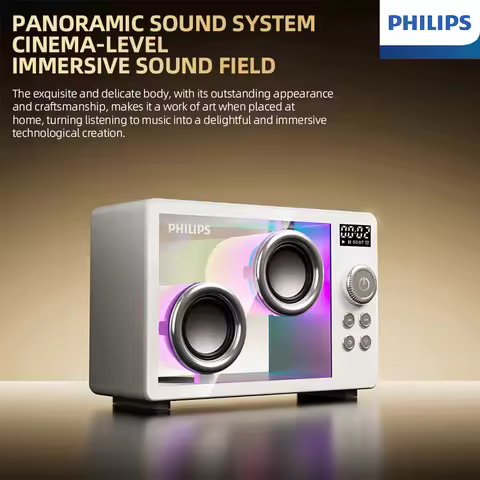 Philips TAS2600 Wireless Bluetooth Transparent Speaker Home Desktop Smart Bedhead Alarm Clock 1800mA