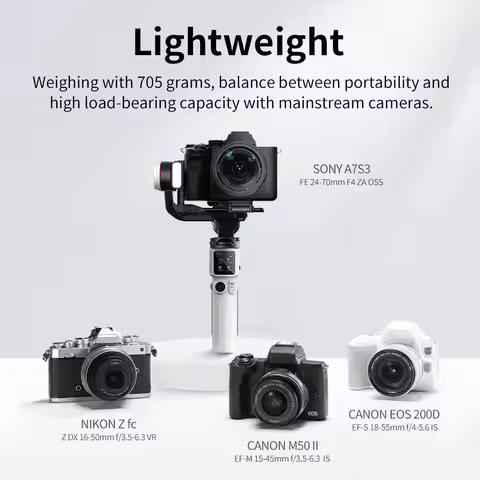 ZHIYUN Crane M3S Camera Gimbal Stabilizer Handheld for Mirrorless Cameras Sony A7S3 Canon M50 II EOS
