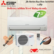 Mitsubishi Air Conditioner 1.5Hp Non Inverter Wall mounted R32 Aircond JR Series 三菱冷气机 空调 Penghawa D