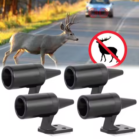 4Pcs Anti Collision Siren Deer Repeller Wildlife Repel Warn Device for Vehicle Field Drive Animal Wa