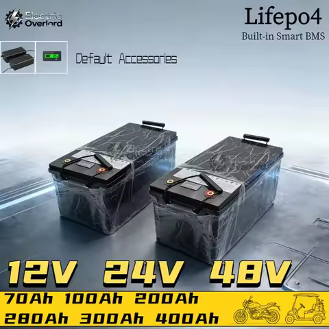 12V 24V 48V 70Ah 100Ah 200Ah 280Ah 300Ah 400Ah LiFePo4 Battery Lithium Iron Phosphate Batteries For 