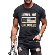 Men's cotton T-shirt 40th Birthday Shirts for Men Vintage 1986 Legend T-Shirt Mens Birthday Party Ou