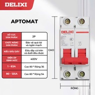 Aptomat Tự Động MCB Delixi DZ47s C Type 20A 32A 40A 63A 6kA Thiết Bị Đóng Ngắt Cầu dao Tự Động An To
