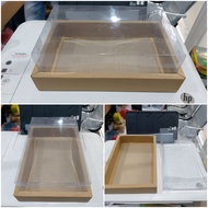 Kotak Cake Model Badan Tutup Uk Ruang 20 x 12 x 8 Badan Tinggi 4 cm Tinggi Mika 8 cm