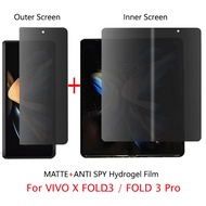 Anti-Spy Privacy Matte Hydrogel Screen Protector For VIVO X FOLD 3 FOLD3 X FOLD 3 PRO Fold 3pro XFOL