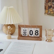 Desk Calendar ins Style High-Value Wooden Calendar Ornaments Healing Desk Calendar Decoration Desktop Desktop