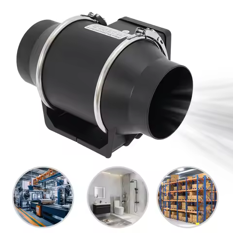 220V Exhaust Fan Silent Duct Ventilation Fan 2600RPM Duct Fan Pipe Extractor for Kitchen Bathroom To