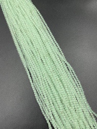3 mm green Amethyst  beads 3.0-4.0 MM ลูกปัดอเมทิสต์สีเขียว 3.0-4.0 MM