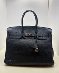 Hermes 愛馬仕 框J 黑銀 birkin35 togo皮 BK35 鎖具齊全