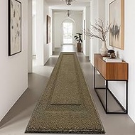2'7" x 8' Washable Runner Rug for Hallway, Non Slip Low-Pile Kitchen Rug, Durable Soft Floor Carpet 