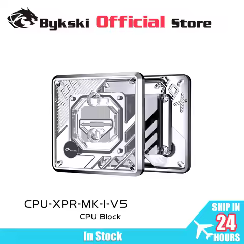 Bykski CPU Block Use for INTEL LGA1700 1200 2011 / AMD Ryzen 9/5/7 0.2mm Microchannel Water Cooler R