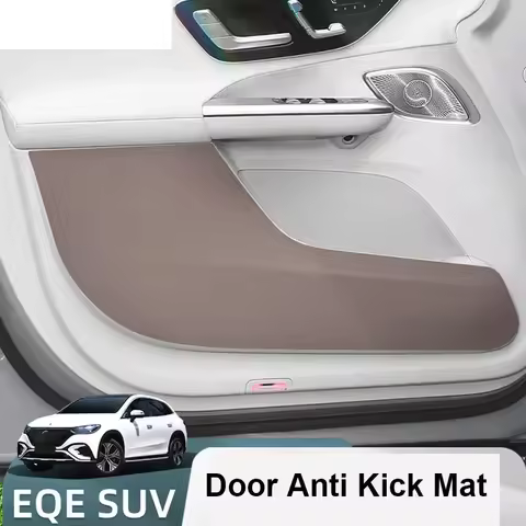Suede Carbon Fiber Sticker Car Door Anti Kick Cover Protection Mat For Mercedes Benz EQE 500 350 SUV