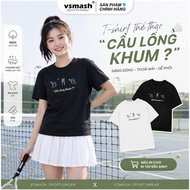 Vsmash Sportwear Men's and Women's Badminton T-shirt – Embroidered "FAIRY" – Soft, Breathable, Good 
