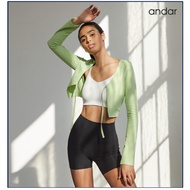 [ANDAR] Airywin Tie Front Long Sleeve Women Clothes korea style Work out clothes Andar Yoga cardigan