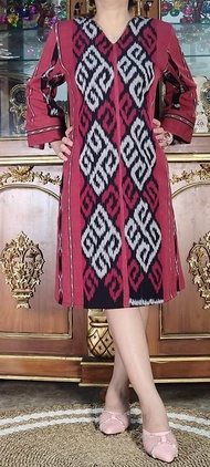 Dres batik tenun lapis trikot tebal