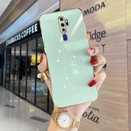 TPU Case Gold Edge For Oppo A5 A9 2020 A5 2020 A9 2020 Pastel Color Straight