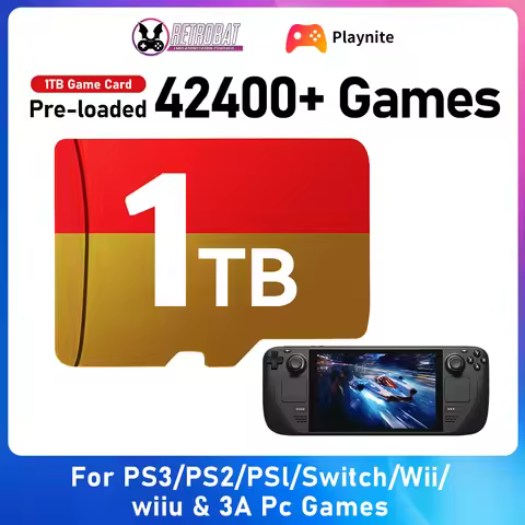 512GB Game TF Card Retro Game Memory Card For ROG ALLY/Ayaneo/OneXPlayer/Win PC 42400+Games&50+Emula