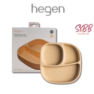 Hegen Divided Suction Plate Silicone Taupe l Hegen baby food Plate