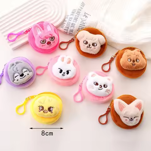 Super Cute Animal! SKZOO Mini Coin Bag Stray Kids Animal Puppy Yellow Chicken Earphone Bag Plush Sto