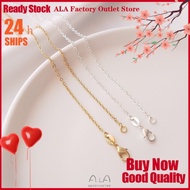 ❤️Jewelry DIY❤️Color-Preserving Gold-Plated Jf14k Clavicle Chain 50cm Steel Seal S925 Silver Necklace Diy Handmade O-Shaped Chain Bare Chain Accessories