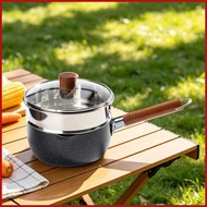 Kitchen Saucepan Non-Stick Heavy-Duty with Steamer Basket Small Saucepan With Lid for Ceramic Stove 