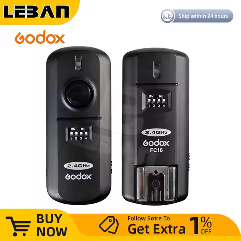 Godox FC-16 2.4GHz 16 Channels Wireless Remote Flash Studio Strobe Trigger Shutter for Canon 5D 6D 7