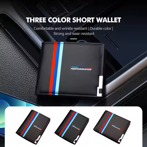 Men Car Wallet Card Holder Leather Money Bag Business Purse For BMW 1 3 5 Series X1 X3 X4 X5 X7 G20 