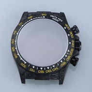 38.0mm Carbon Fiber Watch Case Daytona Suitable for 4130 Movement Sapphire Glass Nylon Band
