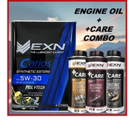 [COMBO DEALS] EXN CARIOS SAE 5W-30 SYNTHETIC ESTER (4L) + EXN +CARE CARCARE