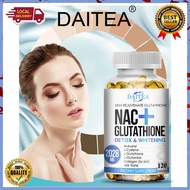 Daitea NAC+Glutathione Whitening Supplement, Collagen, Milk Thistle - Anti-Aging, Detoxification, An