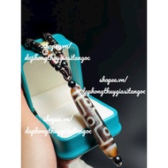 Translucent 9-eye dzi pendant