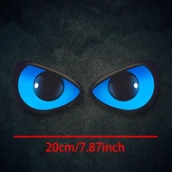 Fun Demon 3D Eye Stickers for Motorcycle Electric Car and Helmet Decoration Creative Unique Sunscree
