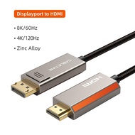 Cabletimes | CABLETIME 8K DP to HDMI Cable 8K 60Hz/4K 144Hz Displayport to HDMI Adapter for PC iMac 