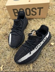 🎇全新正貨adidas oriqinals Yeezy Boost 350 V2“Oreo” 潮流舒適 織物 低幫休閒鞋 男女同款 黑白
