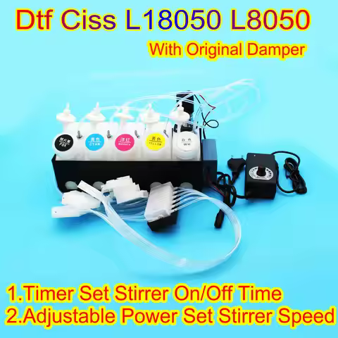 Ciss For Epson L18050 Ciss Ink Tank Dtf L8050 Ink Supply System Printer Kit For Epson L18058 L18050 
